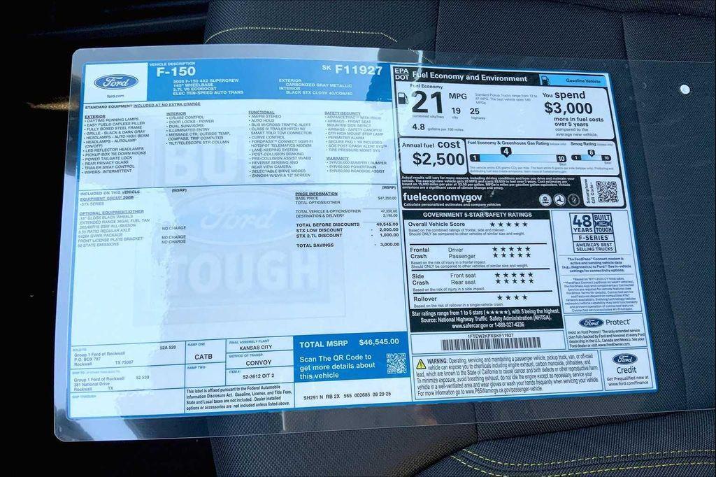 new 2025 Ford F-150 car, priced at $43,366