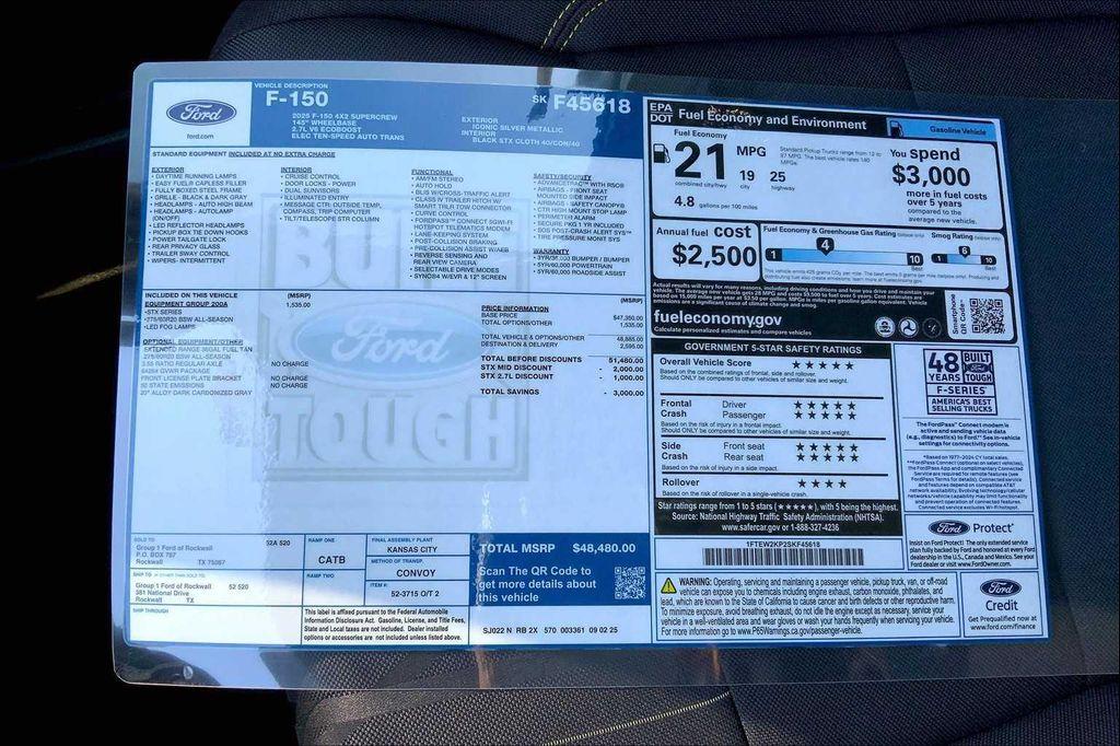 new 2025 Ford F-150 car, priced at $45,132