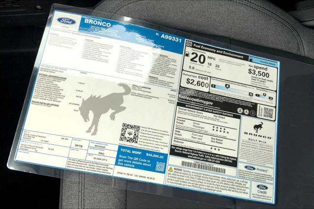 new 2025 Ford Bronco car, priced at $46,826