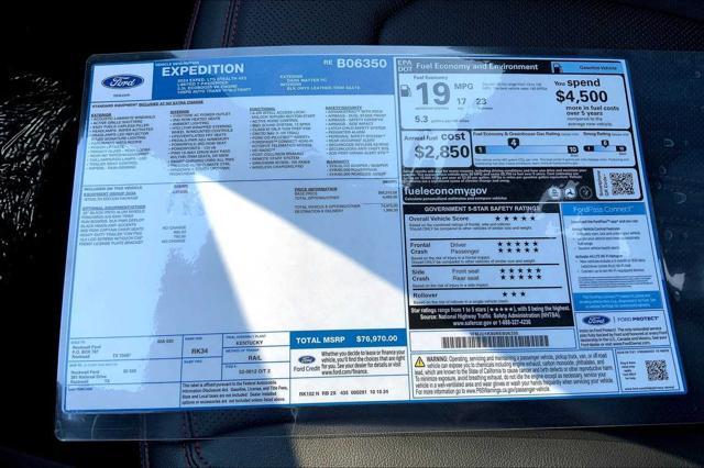 new 2024 Ford Expedition car, priced at $70,953