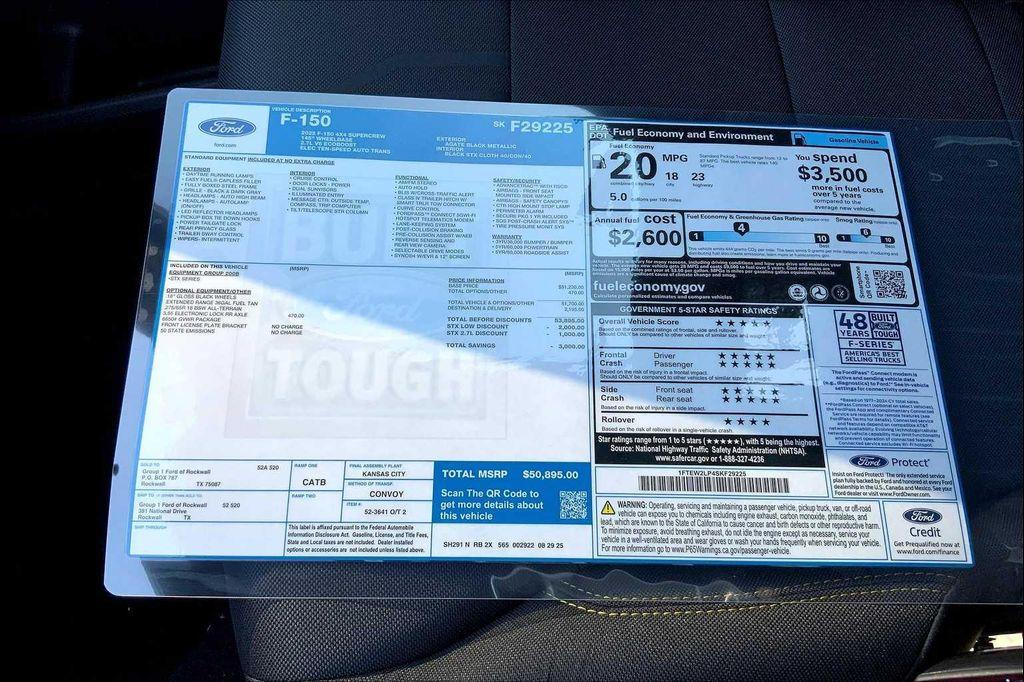 new 2025 Ford F-150 car, priced at $47,905