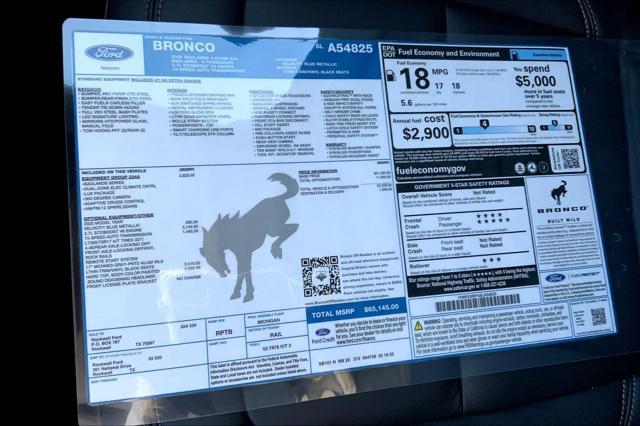 new 2025 Ford Bronco car, priced at $63,145