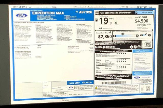 new 2024 Ford Expedition Max car, priced at $72,158