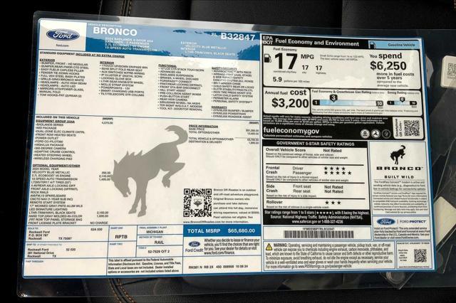 new 2024 Ford Bronco car, priced at $60,378
