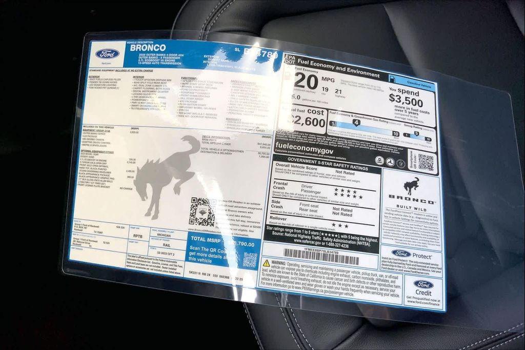 new 2025 Ford Bronco car, priced at $52,904