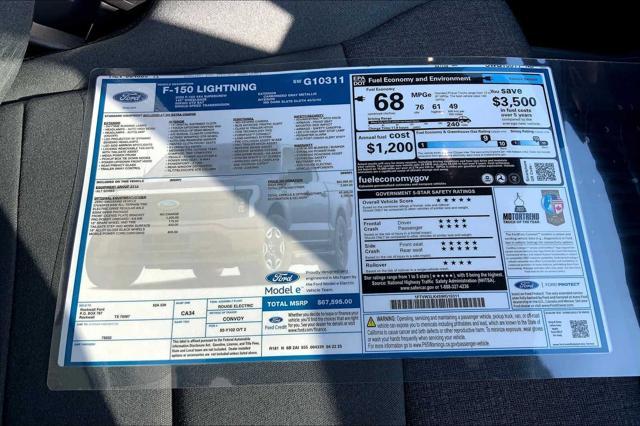 new 2025 Ford F-150 Lightning car, priced at $67,595