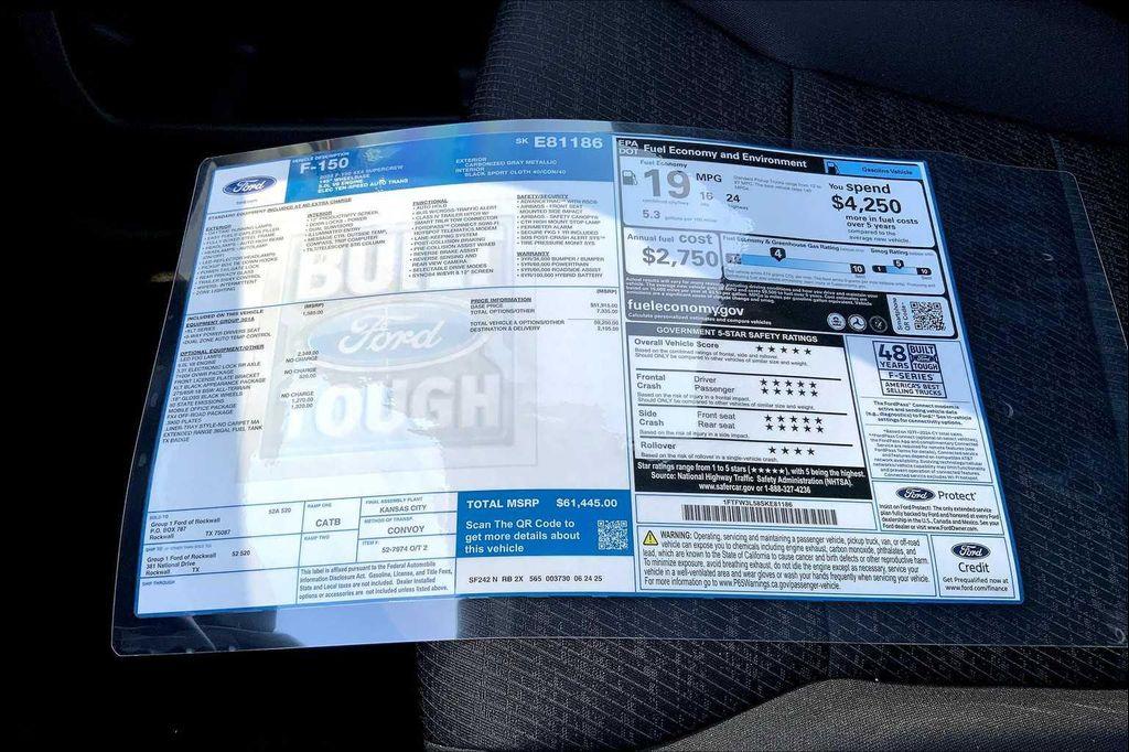 new 2025 Ford F-150 car, priced at $53,382