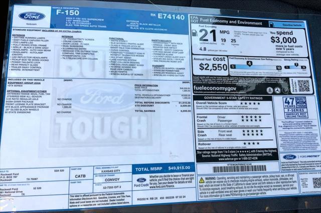 new 2024 Ford F-150 car, priced at $47,894