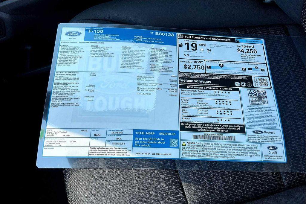 new 2025 Ford F-150 car, priced at $55,465