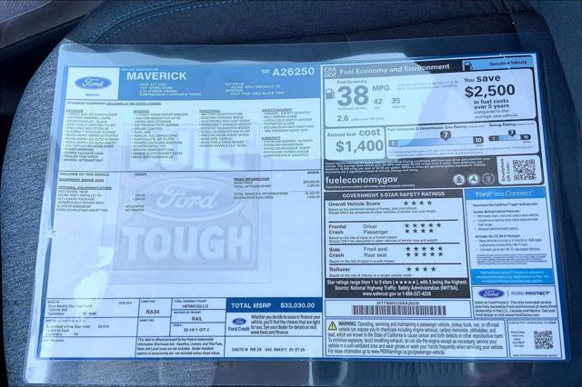 new 2025 Ford Maverick car, priced at $33,030