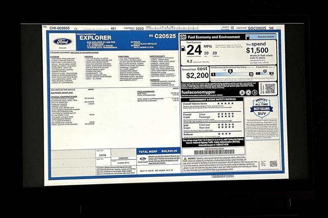 new 2025 Ford Explorer car, priced at $46,561