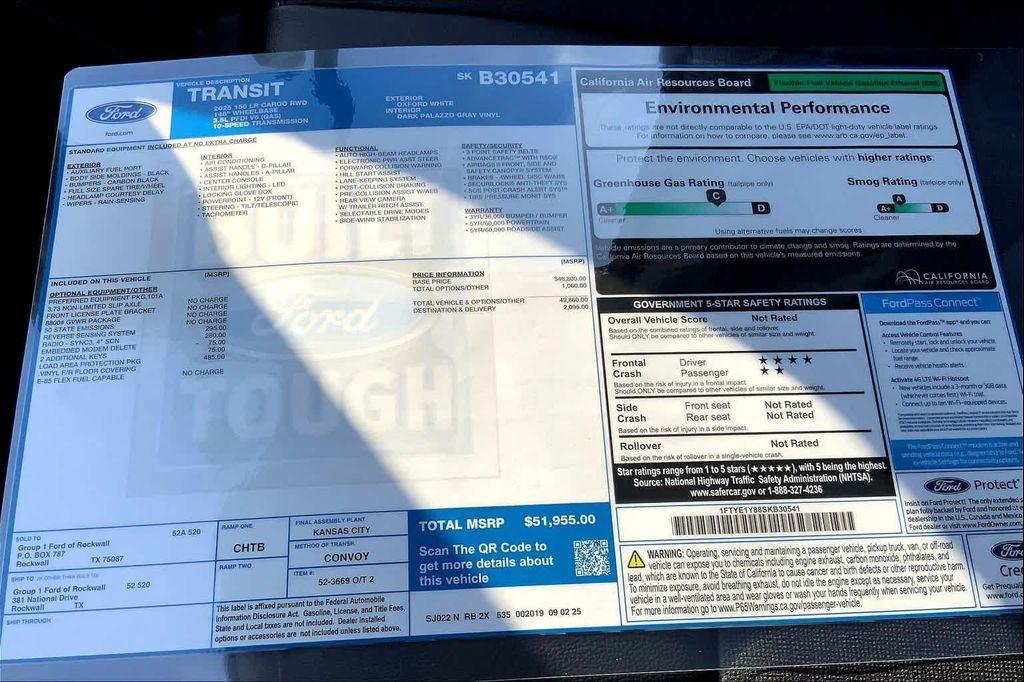 new 2025 Ford Transit-150 car, priced at $51,955