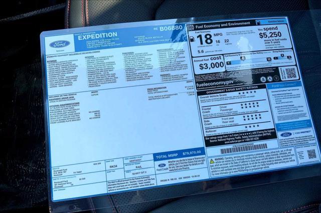 new 2024 Ford Expedition car, priced at $73,773