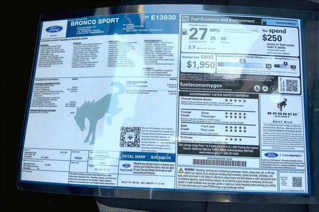 new 2025 Ford Bronco Sport car, priced at $35,630
