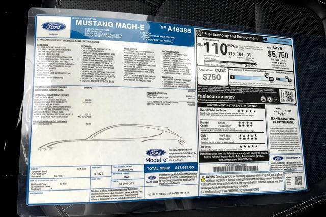 new 2025 Ford Mustang Mach-E car, priced at $47,665