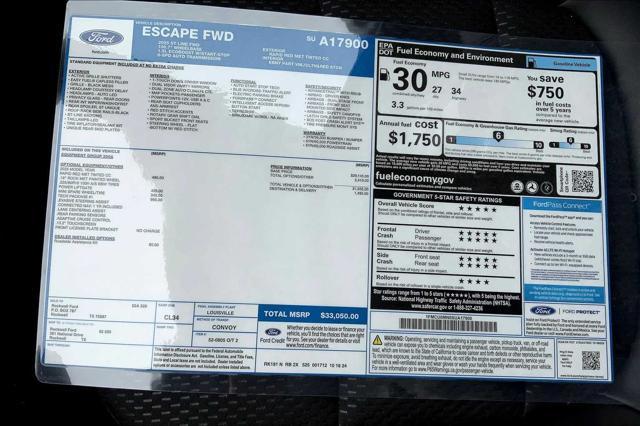 new 2025 Ford Escape car, priced at $30,550