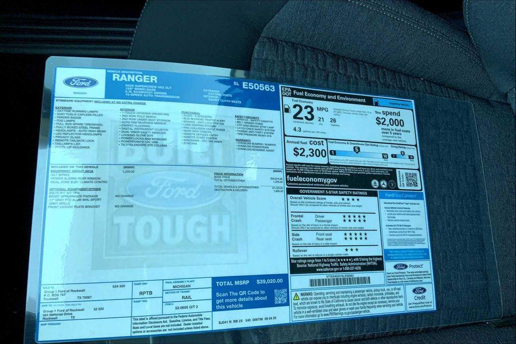 new 2025 Ford Ranger car, priced at $36,782