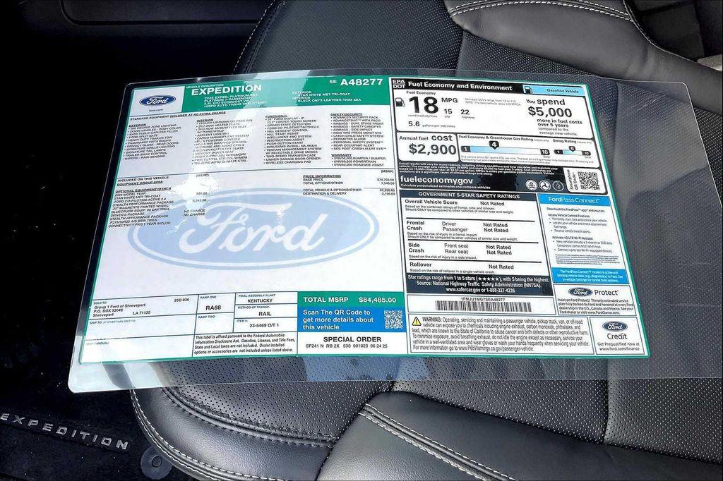 new 2025 Ford Expedition car, priced at $79,500