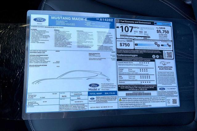 new 2025 Ford Mustang Mach-E car, priced at $39,170