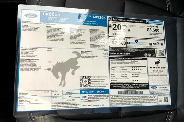 new 2025 Ford Bronco car, priced at $65,991