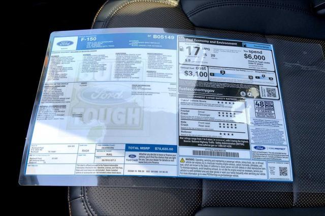 new 2025 Ford F-150 car, priced at $78,620