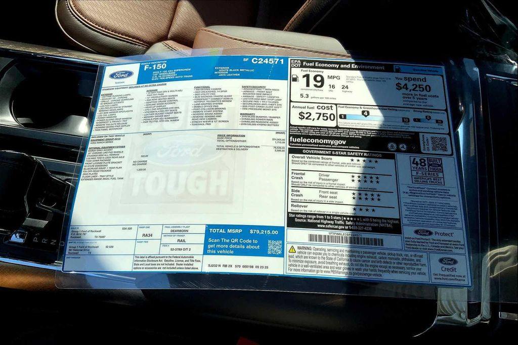 new 2025 Ford F-150 car, priced at $79,215