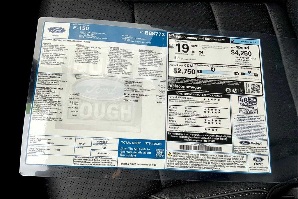 new 2025 Ford F-150 car, priced at $68,577