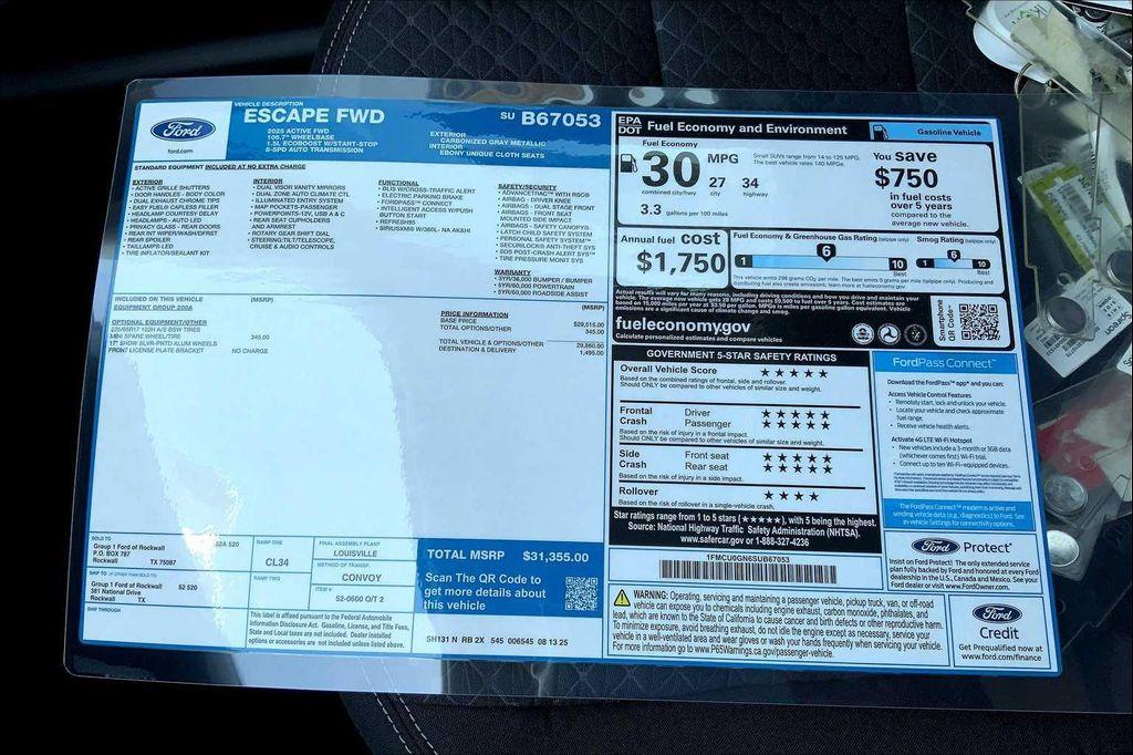 new 2025 Ford Escape car, priced at $29,563