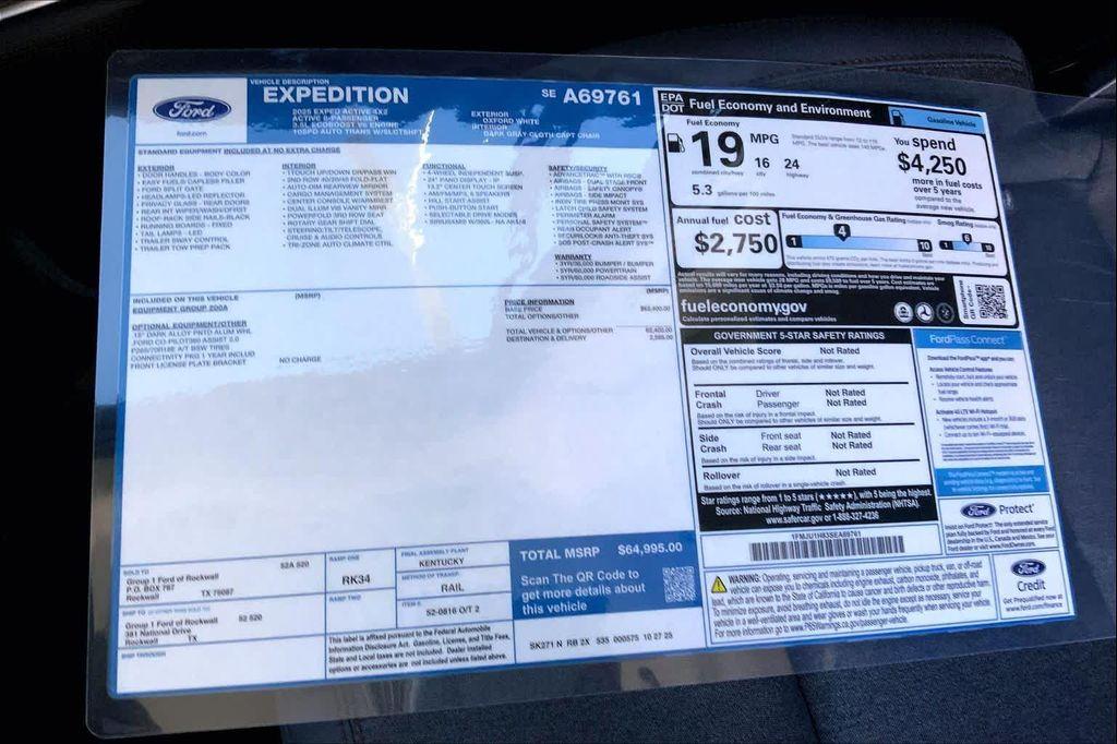 new 2025 Ford Expedition car, priced at $64,995