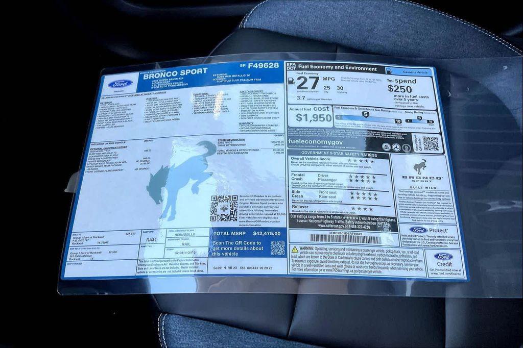 new 2025 Ford Bronco Sport car, priced at $42,475