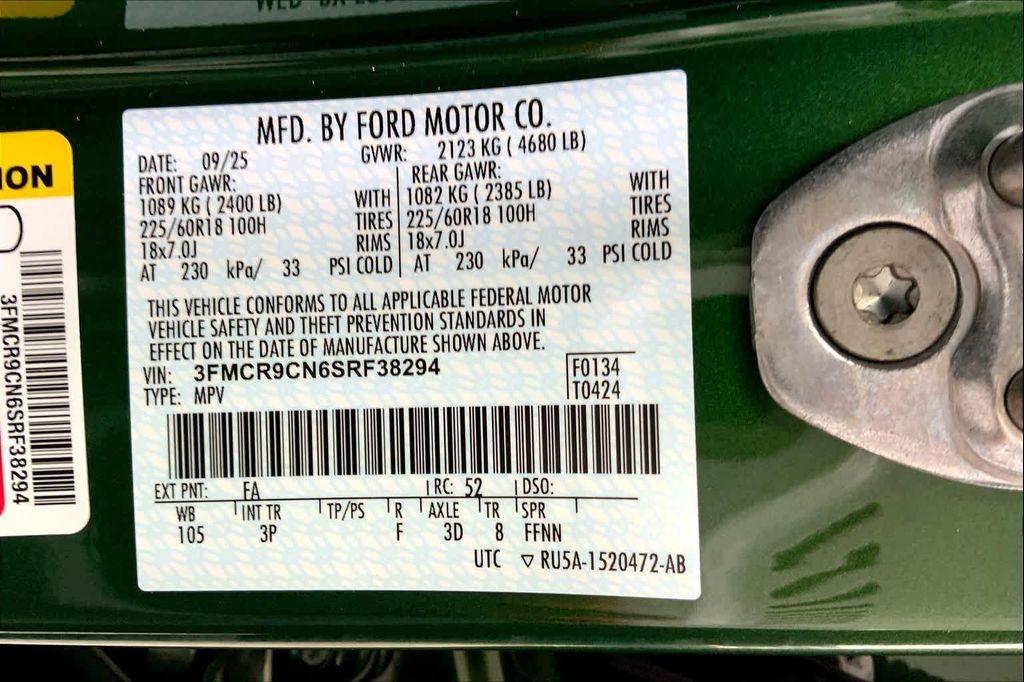 new 2025 Ford Bronco Sport car, priced at $38,001