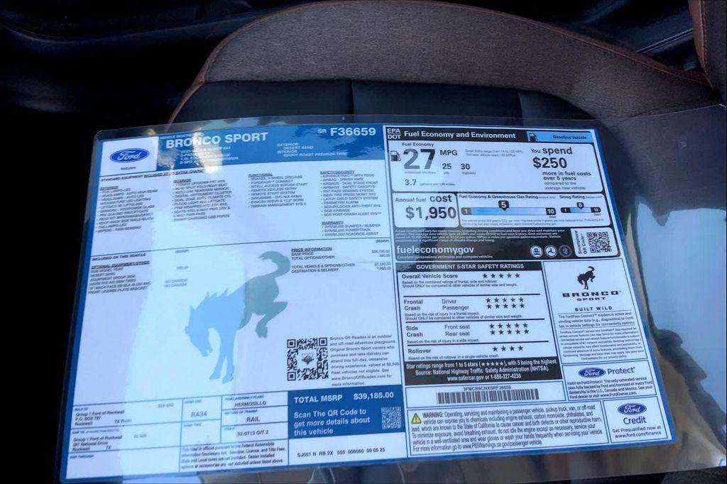 new 2025 Ford Bronco Sport car, priced at $37,136