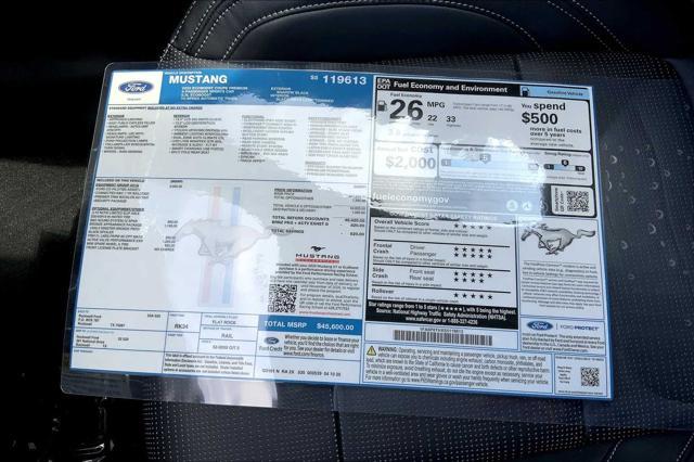 new 2025 Ford Mustang car, priced at $45,600