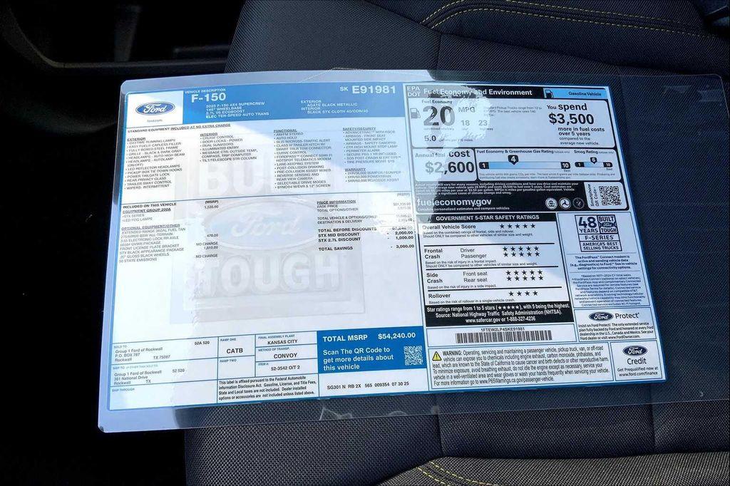 new 2025 Ford F-150 car, priced at $50,394