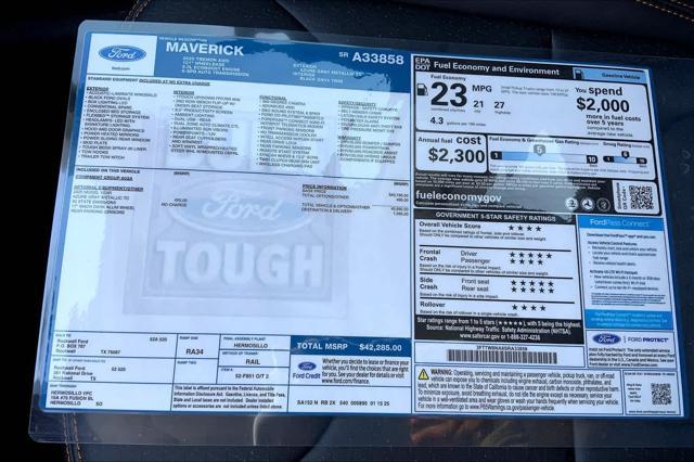 new 2025 Ford Maverick car, priced at $42,285