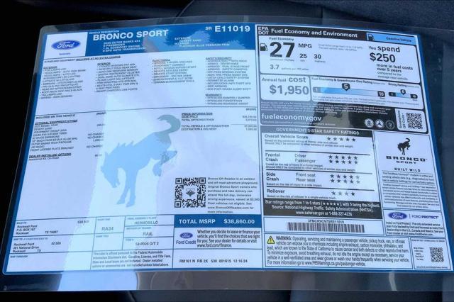 new 2025 Ford Bronco Sport car, priced at $37,860