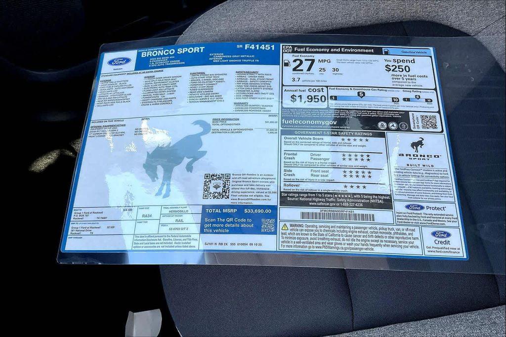 new 2025 Ford Bronco Sport car, priced at $32,271