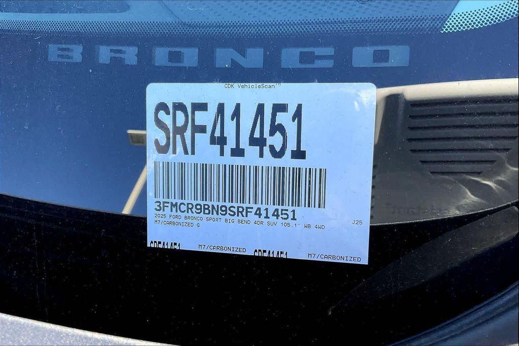 new 2025 Ford Bronco Sport car, priced at $32,271