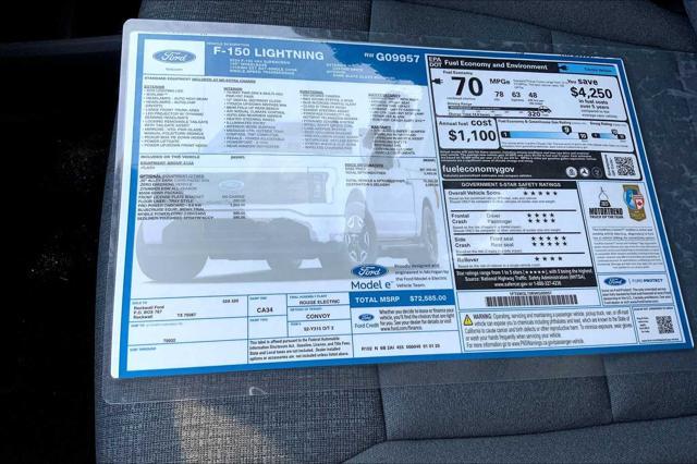 new 2024 Ford F-150 Lightning car, priced at $70,335