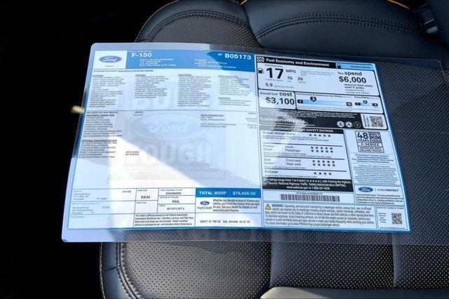 new 2025 Ford F-150 car, priced at $78,620