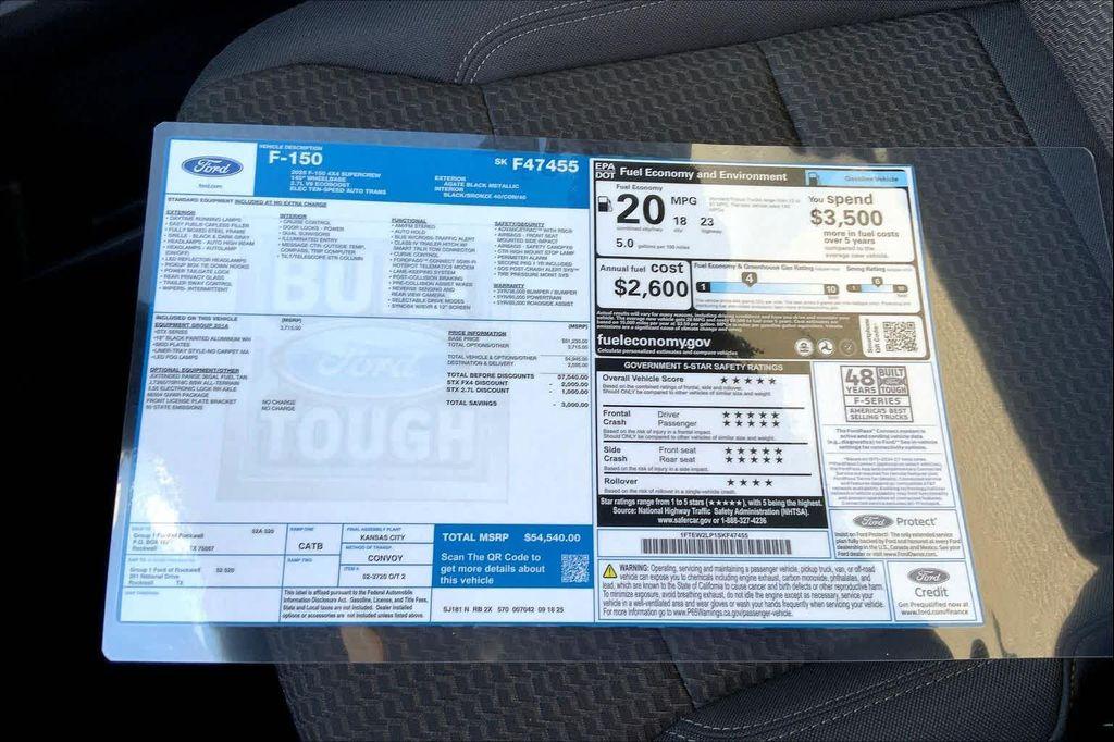 new 2025 Ford F-150 car, priced at $50,700