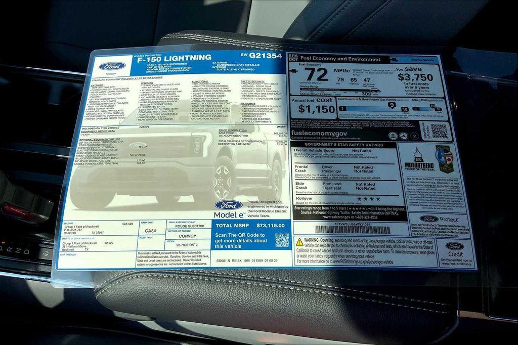 new 2025 Ford F-150 Lightning car, priced at $67,312