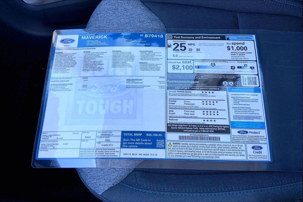 new 2025 Ford Maverick car, priced at $35,155