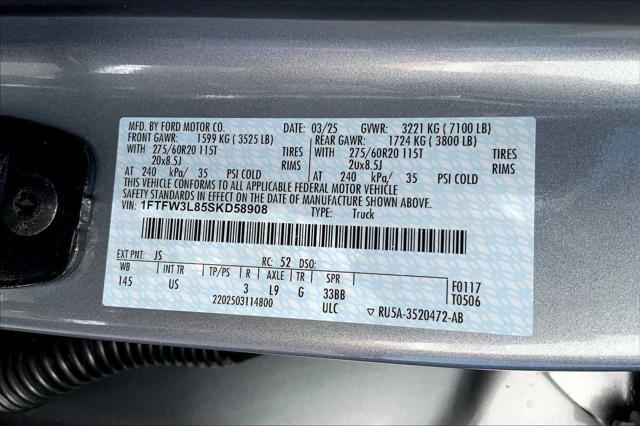 new 2025 Ford F-150 car, priced at $63,244