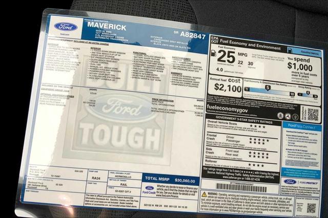 new 2025 Ford Maverick car, priced at $28,060