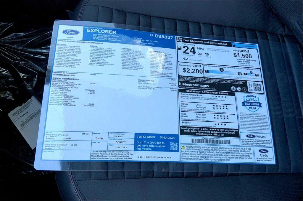 new 2025 Ford Explorer car, priced at $46,521