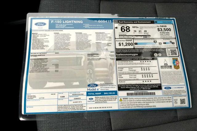 new 2025 Ford F-150 Lightning car, priced at $68,190
