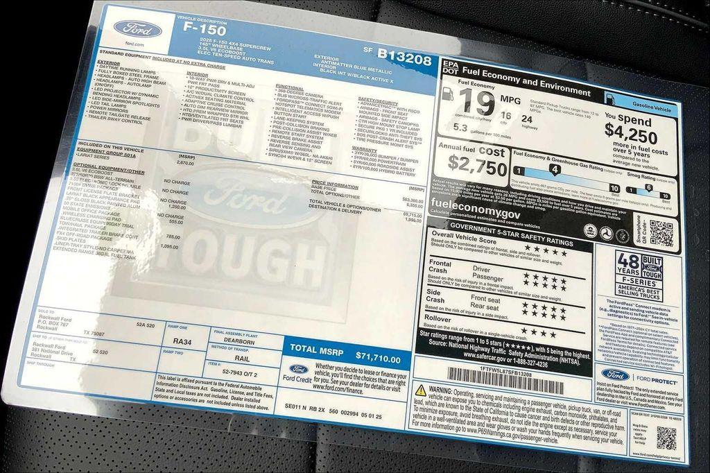 new 2025 Ford F-150 car, priced at $63,641