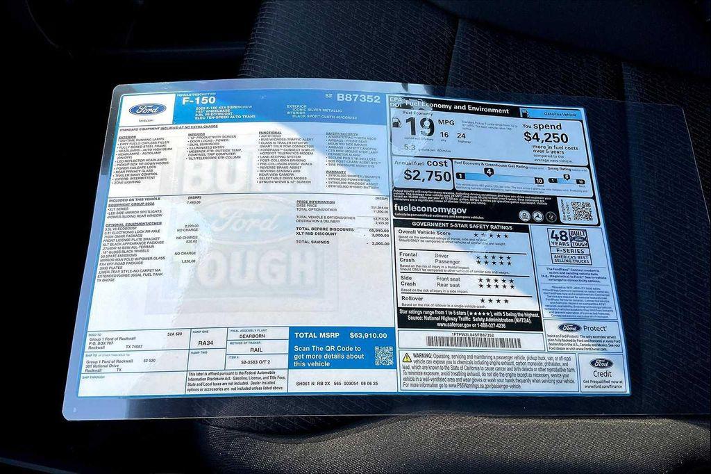 new 2025 Ford F-150 car, priced at $55,465