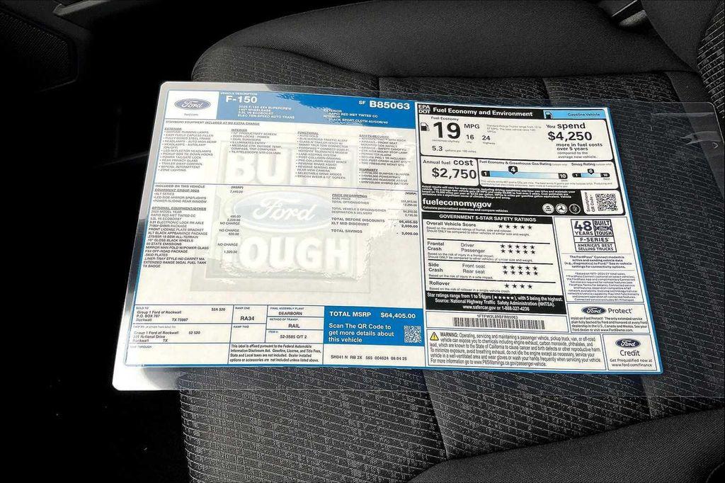 new 2025 Ford F-150 car, priced at $58,435